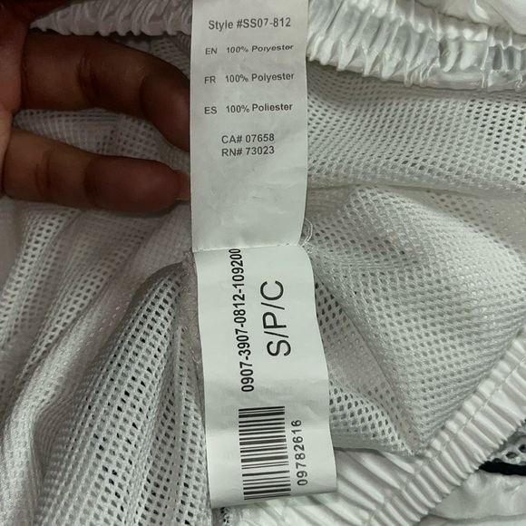 ReVamped Size Small White with Black Stripes Mesh Trackpants NWOT $35 - Picture 11 of 11